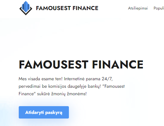 Отзывы о компании "Famousest finance"